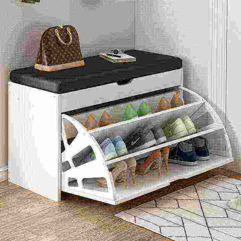 Bergaya Mewah rak sepatu furnitur kayu Solid untuk kamar tidur ruang tamu kantor