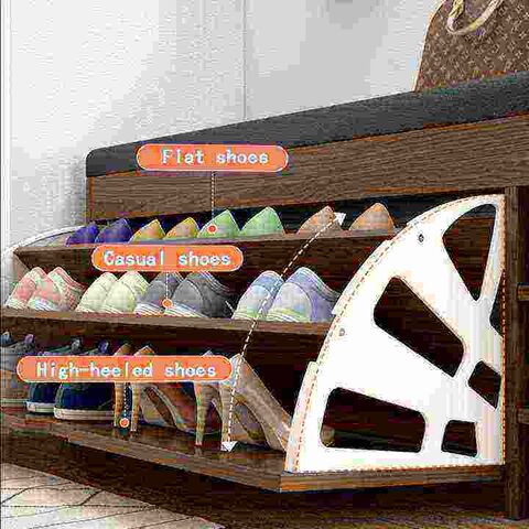 Bergaya Mewah rak sepatu furnitur kayu Solid untuk kamar tidur ruang tamu kantor