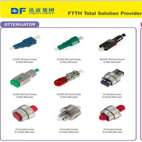 Atténuateur fixe fibre optique SM SC/UPC 5dB faible PDL (Perte de Dépolarisation), femelle vers mâle, pour FTTH