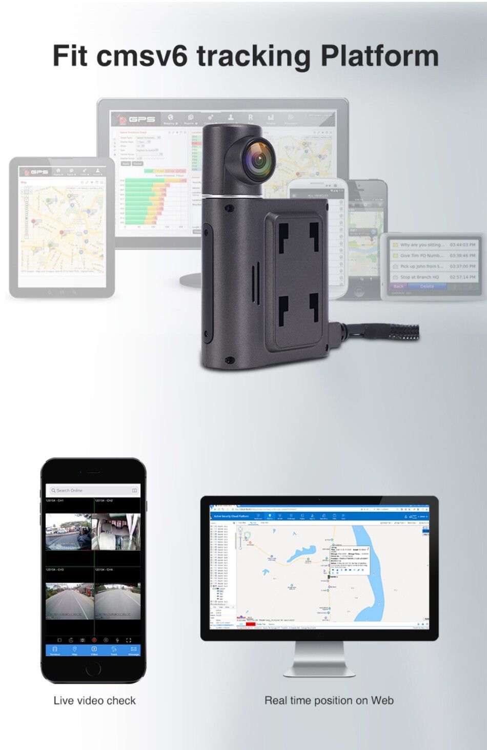 Dual Channel Night Vision 4g Lte Dash Cam Support Wifi Gps Adas For ...