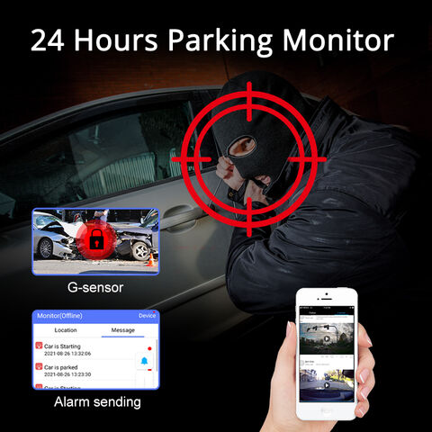 Caméra de Voiture 4G 2 en 1 avec Wifi, Suivi GPS, Support Vidéo en Direct 4G sur Téléphone, Compatible Carte Max. 256GB, Enregistrement HD 1080p