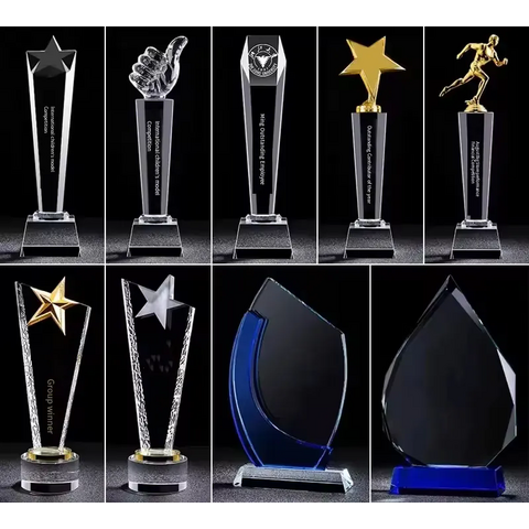 Trofeo Estrella de Metal Deportivo para Regalos Empresariales JN, Premio de Honor en Cristal, Trofeos de Metal y Cristal