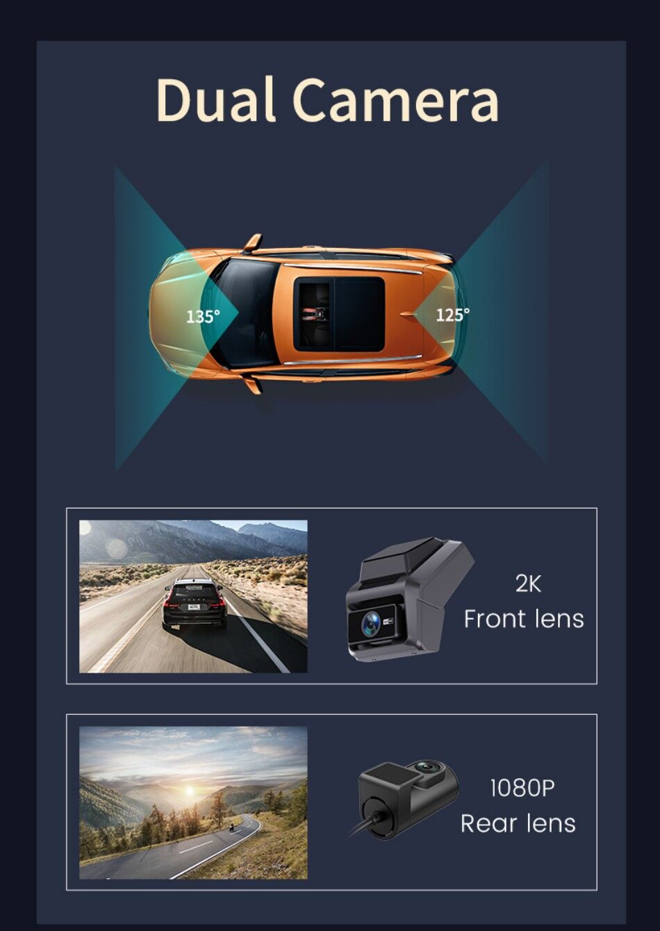 Dual Lens 2k Mini 4g Car Camera With Night Vision Wifi Gps Tracking ...