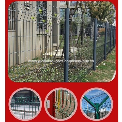 Cercas de malha de aço Gama completa de acessórios para cercas de rede de proteção dobrada triangular, cercas de rede de coluna em forma de pêssego e malha de arame