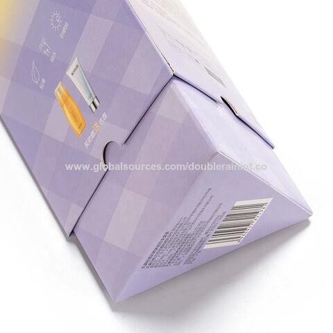 Caja triangular de cartón para incienso, protector solar, crema cosmética, cajón, embalaje rígido, papel de embalaje