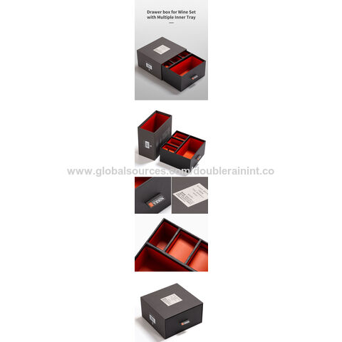 Caja creativa de embalaje para joyas con cajón extraíble, embalaje de regalo para múltiples herramientas de vino, para tarros de velas y productos de baño