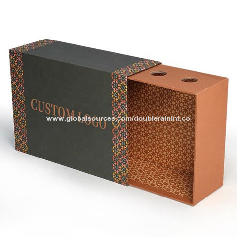 Caja rígida de cartón con cajón y diseño de bandeja para cosméticos, jabones, velas y sets de champú