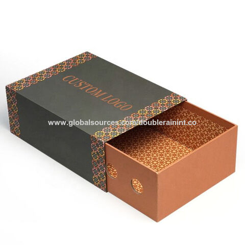 Caja rígida de cartón con cajón y diseño de bandeja para cosméticos, jabones, velas y sets de champú