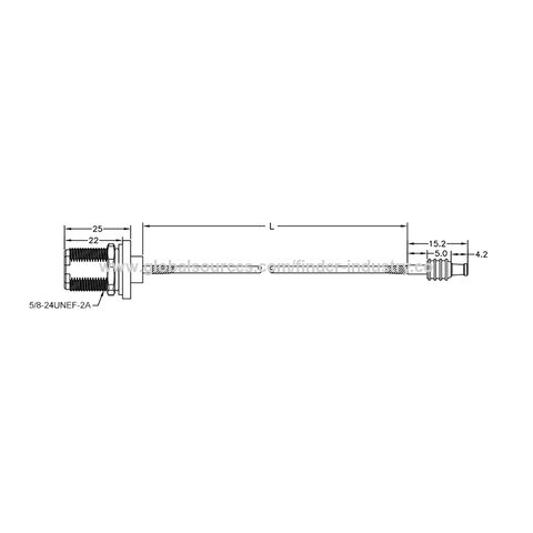 N-Typ Crimp-Buchse RG174 RG-188 RG31 auf MCX gerader Crimp-Stecker, RG174 RG-188 RG31 geeignet für Rundfunk, Radar, HF-Steckverbinder