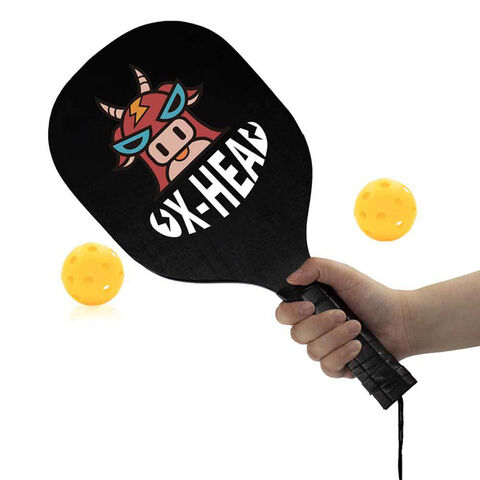 Pickleball Schläger Set aus Holz für Anfänger, Pickle Ball Schläger mit 2 Schlägern, 4 Bällen und 1 Tragetasche - Ideal für Einsteiger