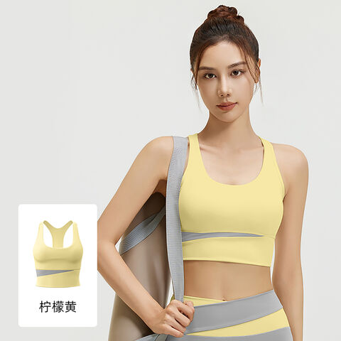 Soutien-gorge de Yoga à Maintien Léger avec Tissu Anti-Transpiration et Bonnets Amovibles - Respirant & Sans Armature