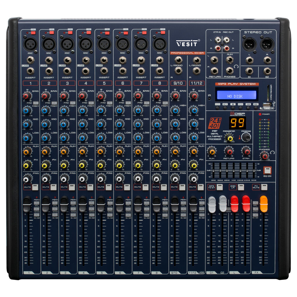Service Mixer Audio Good Service 12-channel Auto Microphone Audio Mixer, Stage Audio, Audio ...