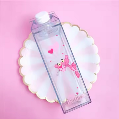 Botella de agua de cartón de leche barata de 500 ml, botella de agua de plástico transparente y duradera