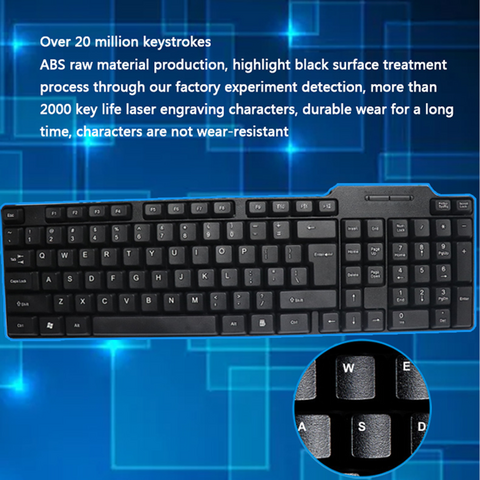Teclado de computador preto barato por atacado, layout árabe inglês, teclado USB com fio de 104 teclas para PC laptop