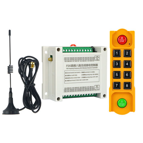 Control Remoto RF de 8 Canales FSK con Salto de Frecuencia, Código de Aprendizaje para Uso Industrial, Interruptor Universal Protector para el Hogar