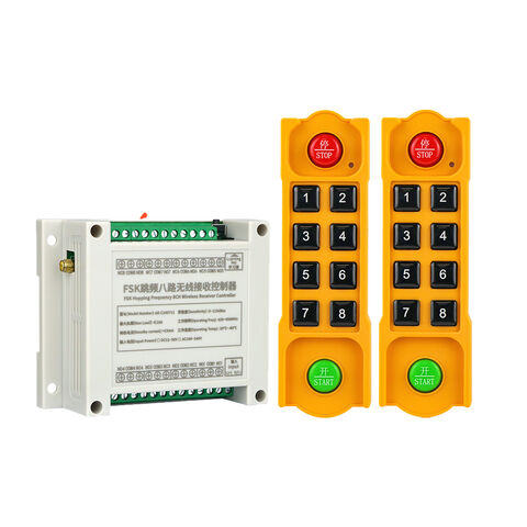 Control Remoto RF de 8 Canales FSK con Salto de Frecuencia, Código de Aprendizaje para Uso Industrial, Interruptor Universal Protector para el Hogar