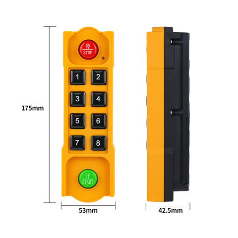 Control Remoto RF de 8 Canales FSK con Salto de Frecuencia, Código de Aprendizaje para Uso Industrial, Interruptor Universal Protector para el Hogar