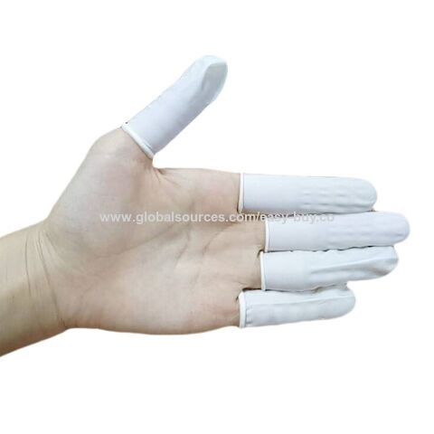 Küchen-Fingerschutz, Einweg-Latex-Fingerlinge, puderfrei, rutschfest, verschleißfest, für Stickerei, Schönheit, Nagelpflege