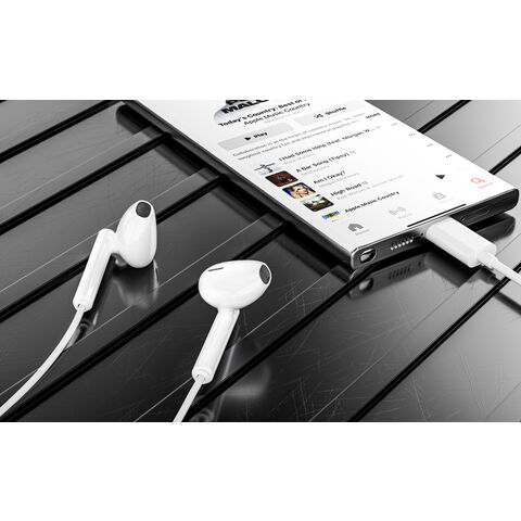 Fones de ouvido com fio por atacado, porta jack de 3,5 mm, fones de ouvido com fio de 120 cm com microfone, qualidade de som nítida, estéreo HD