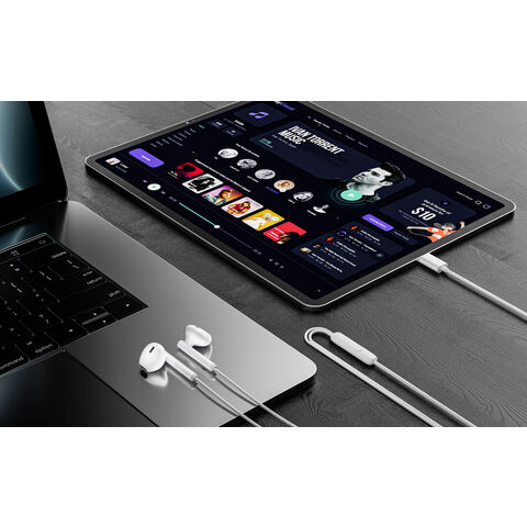 Fones de ouvido com fio por atacado, porta jack de 3,5 mm, fones de ouvido com fio de 120 cm com microfone, qualidade de som nítida, estéreo HD