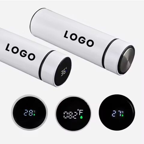 500ml Smart LED Wasserflasche mit individuellem Logo, Vakuum-Thermobecher, Digitale Thermo-Manufaktur, Vakuum-Teeflasche mit Temperaturanzeige