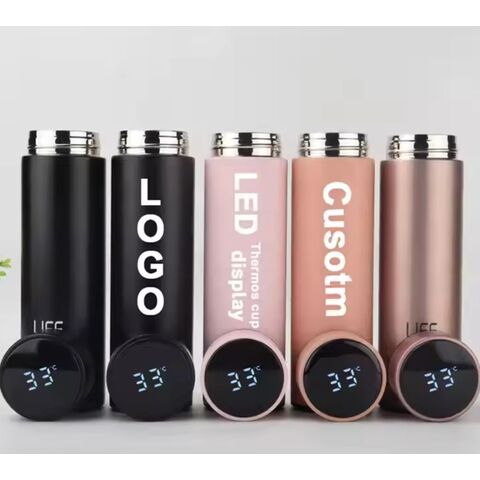 500ml Smart LED Wasserflasche mit individuellem Logo, Vakuum-Thermobecher, Digitale Thermo-Manufaktur, Vakuum-Teeflasche mit Temperaturanzeige