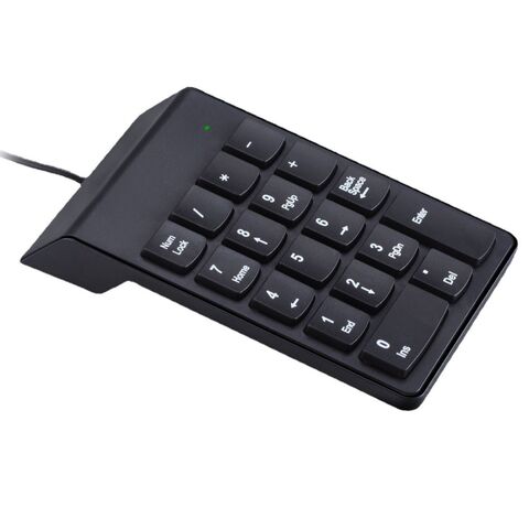 Mini Teclado Numérico USB com Fio Teclados Numéricos Universais para Laptop Desktop Keycap PC Computador Numpad 18 Teclas