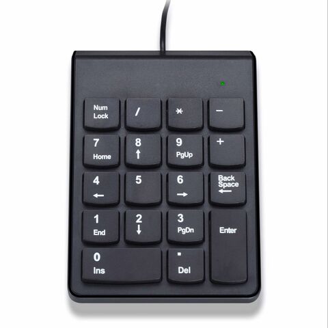 Mini Teclado Numérico USB com Fio Teclados Numéricos Universais para Laptop Desktop Keycap PC Computador Numpad 18 Teclas