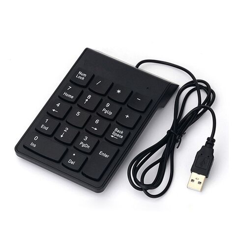 Mini Teclado Numérico USB com Fio Teclados Numéricos Universais para Laptop Desktop Keycap PC Computador Numpad 18 Teclas