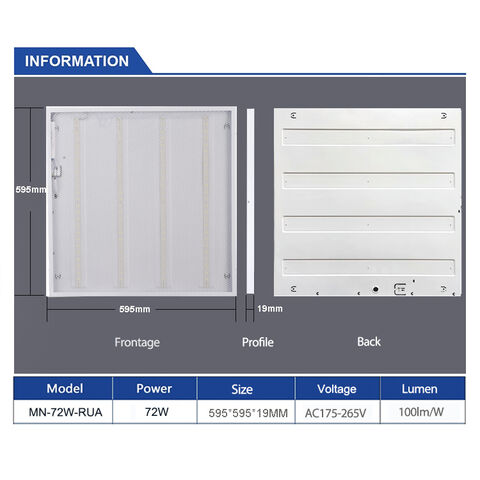 36W Prisma LED Panel 230V 4000K 595x595x19mm 3520LM PS Diffusor IP44 für Großhandel Russland Ukraine