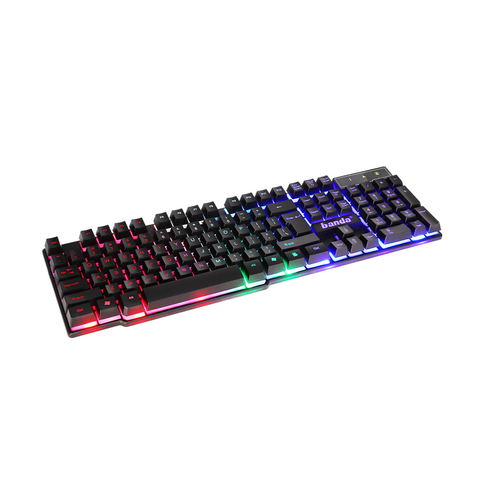 Teclado Mecânico para Jogos com 104 Teclas, RGB, USB, Retroiluminação LED Colorida, Ideal para PC e Escritório