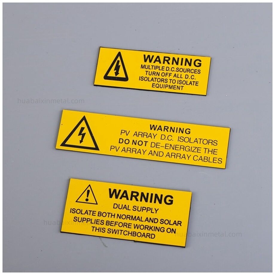 Huabaixin Factory-made Two-color Plate Engraving Electrical Signage ...