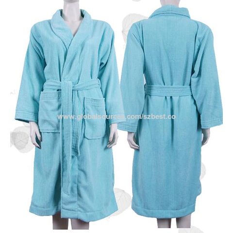 Peignoir en microfibre Terry, peignoir en tissu éponge, peignoir pour adultes, 100% microfibre, super doux, confortable, sèche rapidement, taille unique, couleur unie.