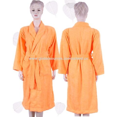 Peignoir en microfibre Terry, peignoir en tissu éponge, peignoir pour adultes, 100% microfibre, super doux, confortable, sèche rapidement, taille unique, couleur unie.