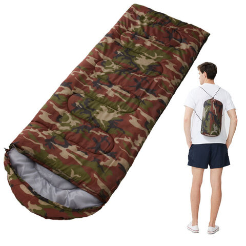 Saco de dormir para camping al aire libre, viajes, cuatro estaciones, universal, doble, con cremallera, venta al por mayor