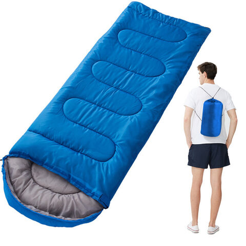 Saco de dormir para camping al aire libre, viajes, cuatro estaciones, universal, doble, con cremallera, venta al por mayor