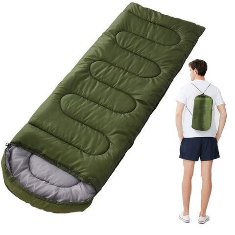 Saco de dormir para camping al aire libre, viajes, cuatro estaciones, universal, doble, con cremallera, venta al por mayor