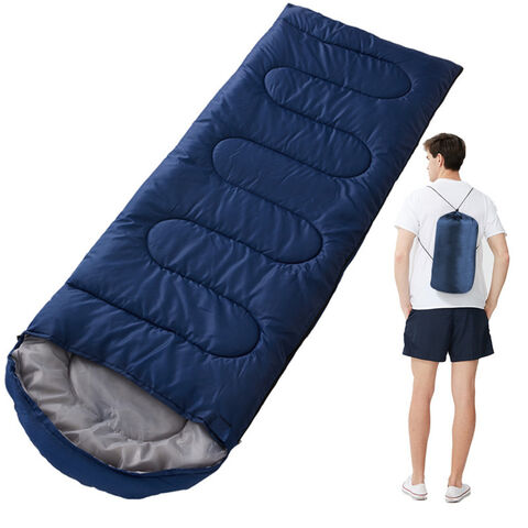 Saco de dormir para camping al aire libre, viajes, cuatro estaciones, universal, doble, con cremallera, venta al por mayor