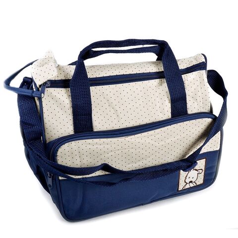 Bolsa de maternidade multifuncional clássica para troca de fraldas de bebê azul marinho - Fabricante