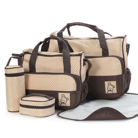 Bolsa de maternidade multifuncional clássica para troca de fraldas de bebê azul marinho - Fabricante