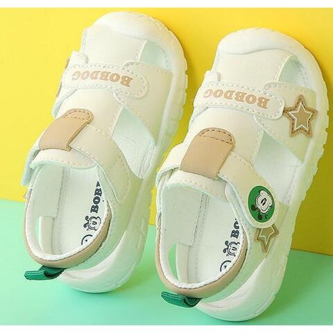 Sandal Pelatihan Bayi Ringan Anti Selip dengan Desain Anyaman Terbuka Bernapas untuk Langkah Pertama - Sepatu Balita