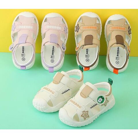 Sandal Pelatihan Bayi Ringan Anti Selip dengan Desain Anyaman Terbuka Bernapas untuk Langkah Pertama - Sepatu Balita