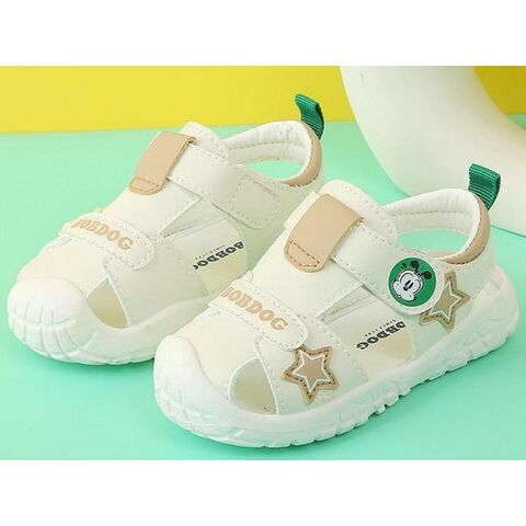 Sandal Pelatihan Bayi Ringan Anti Selip dengan Desain Anyaman Terbuka Bernapas untuk Langkah Pertama - Sepatu Balita