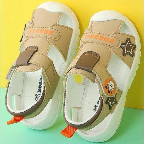 Sandal Pelatihan Bayi Ringan Anti Selip dengan Desain Anyaman Terbuka Bernapas untuk Langkah Pertama - Sepatu Balita