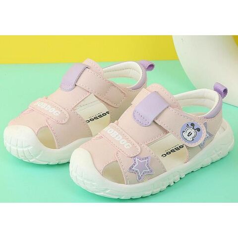 Sandal Pelatihan Bayi Ringan Anti Selip dengan Desain Anyaman Terbuka Bernapas untuk Langkah Pertama - Sepatu Balita