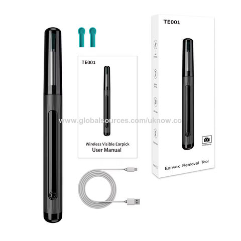 Otoscopio Inalámbrico con Cámara WiFi Portátil para Uso Doméstico, Eliminador de Cera de Oído, Limpiador de Oídos