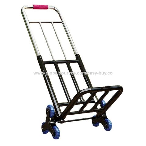 Klappbarer Kleintransporter-Anhänger, leichter Treppensteiger-Wagen, Stahlplatte für Haushalt, Sackkarre