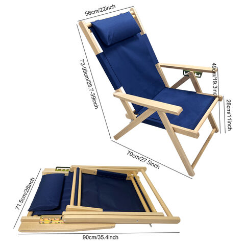 Sillas de Playa al por Mayor para Exteriores, Portátiles, Plegables, Ligeras y de Bambú - Silla de Playa de Madera Plegable
