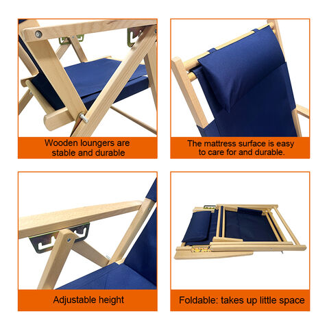 Sillas de Playa al por Mayor para Exteriores, Portátiles, Plegables, Ligeras y de Bambú - Silla de Playa de Madera Plegable