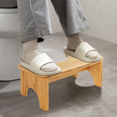 Tabouret De Toilette Ergonomique En Bambou - Position Accroupie Naturelle, Antidérapant - Pour Un Confort Et Une Meilleure Posture Aux Toilettes - 4